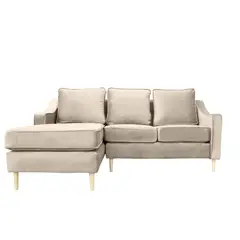 SOFAS HOME - SECCIONAL BARCELONA CHENILLE TIPO LINO BEIGE