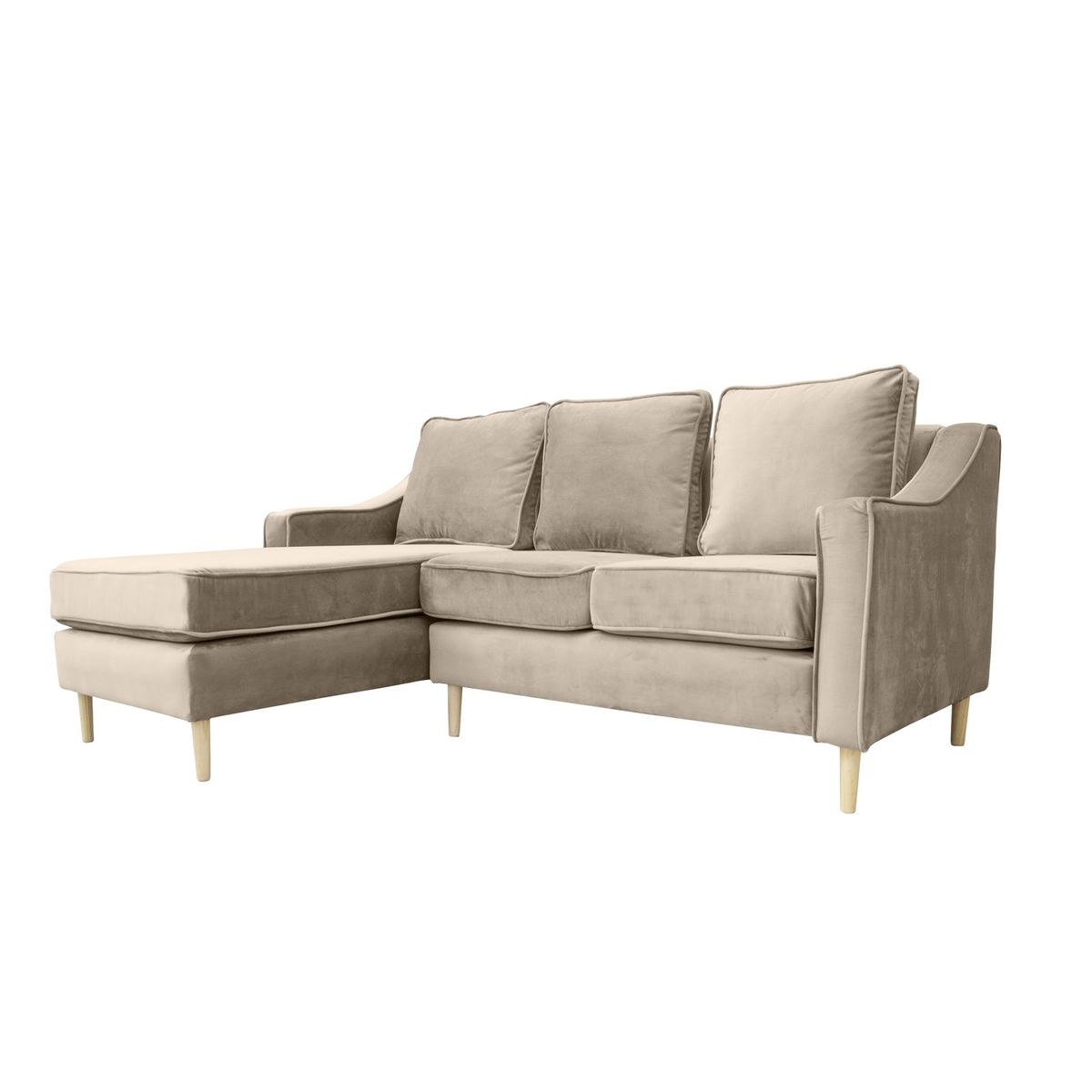 SOFAS HOME - SECCIONAL BARCELONA CHENILLE TIPO LINO BEIGE