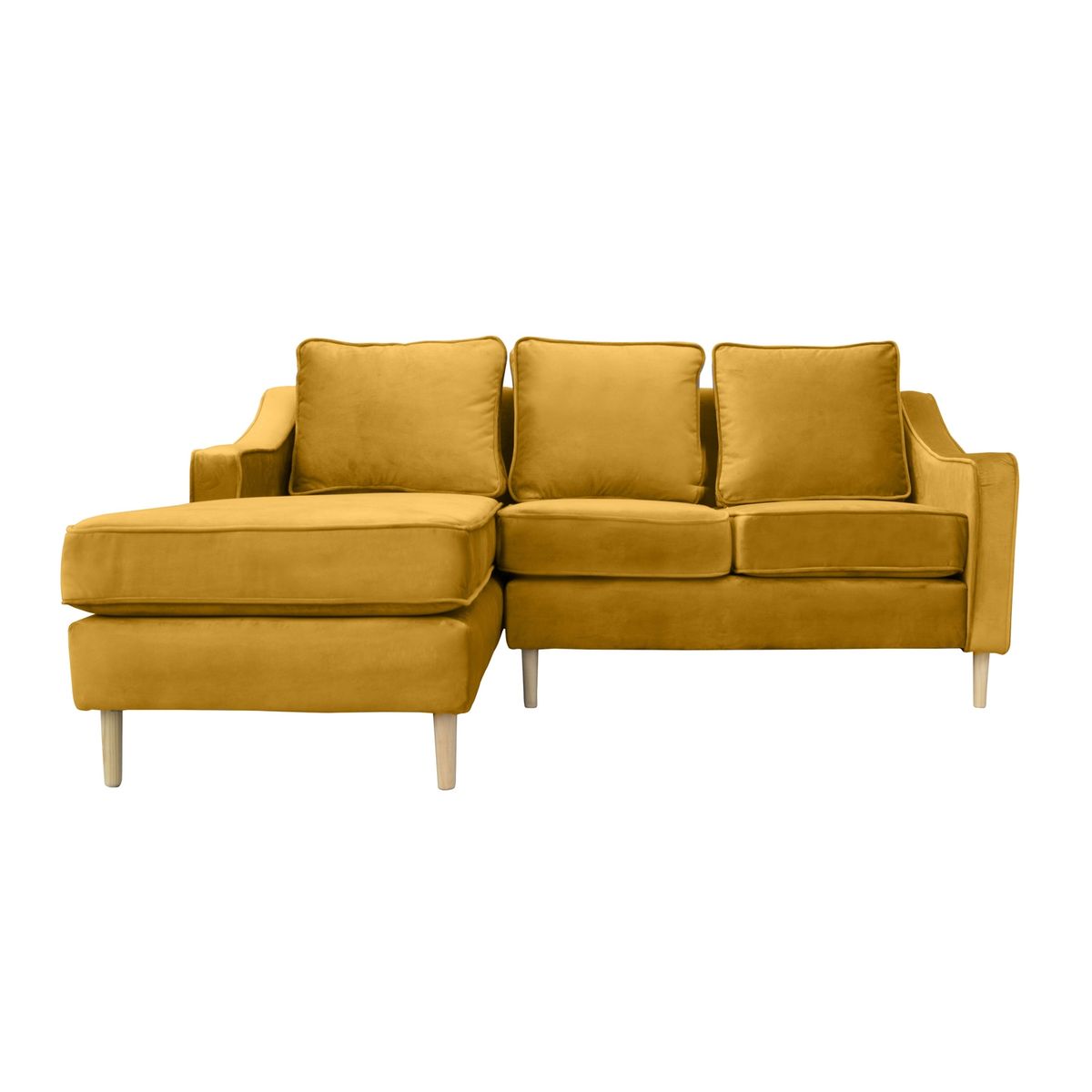 SOFAS HOME - SECCIONAL BARCELONA CHENILLE TIPO LINO AMBARINO
