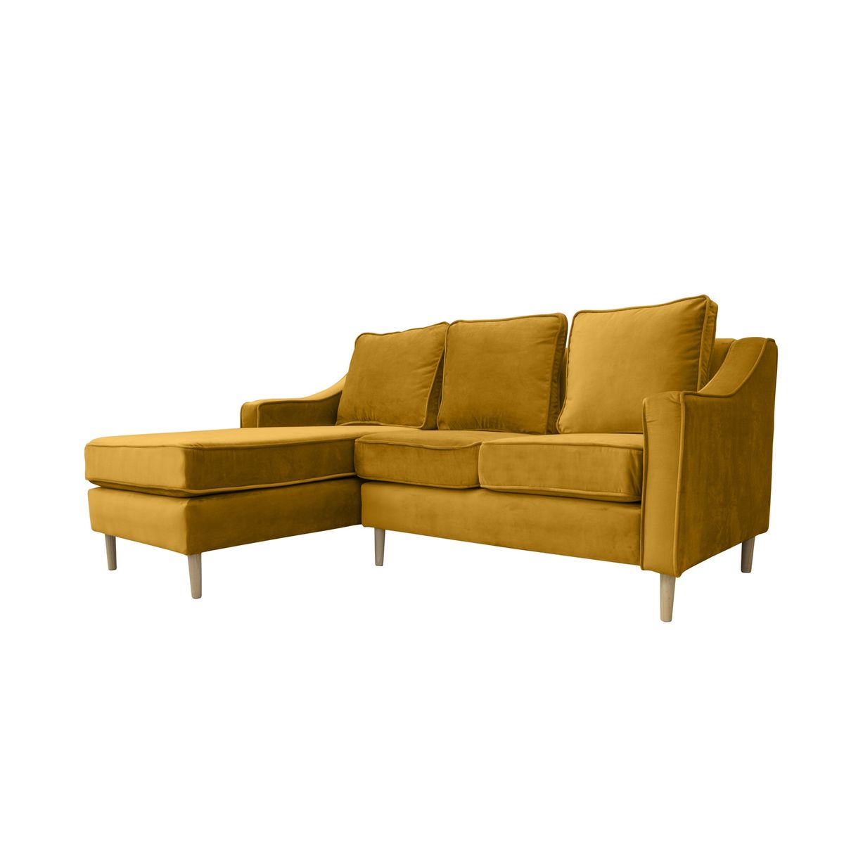 SOFAS HOME - SECCIONAL BARCELONA CHENILLE TIPO LINO AMBARINO