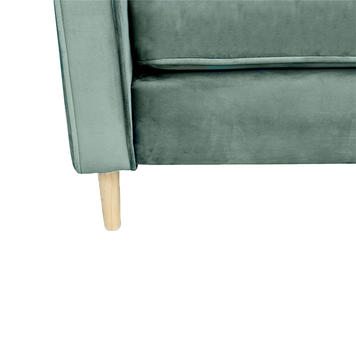 SOFAS HOME - SECCIONAL BARCELONA FELPA VERDE  3 CUERPOS
