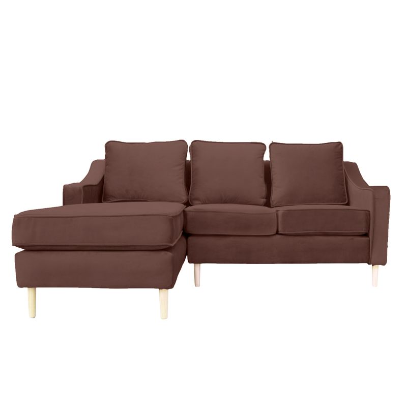 SOFAS HOME - SECCIONAL BARCELONA FELPA CAFE 3 CUERPOS