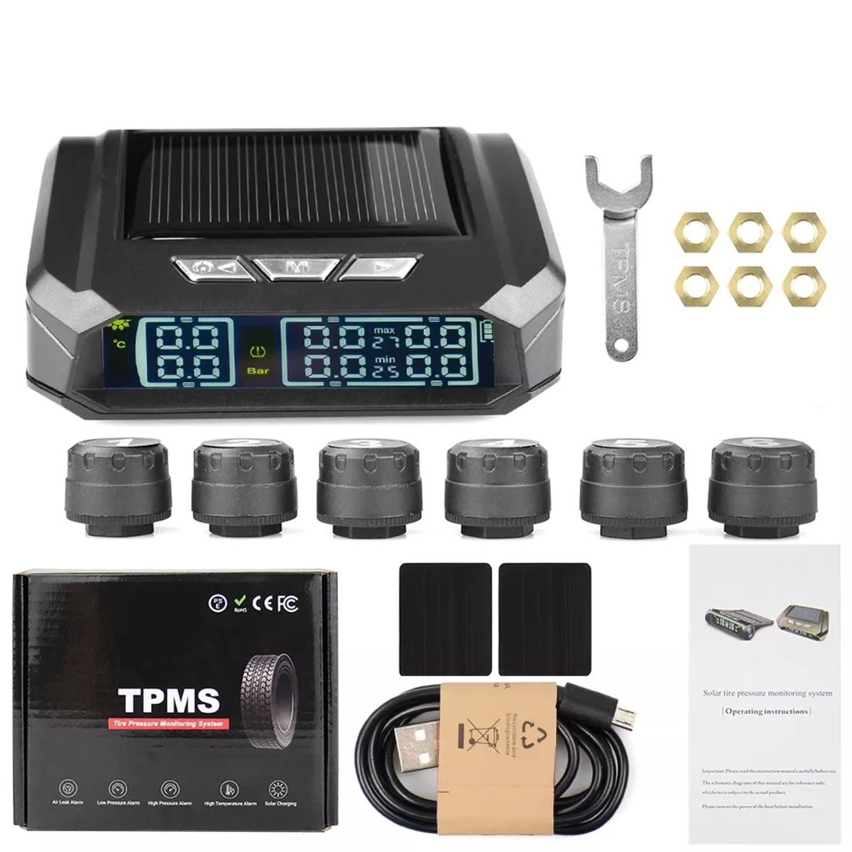 GENERICO - Sensor De Presión Neumáticos Tpms Camion Bus 6 Sensores