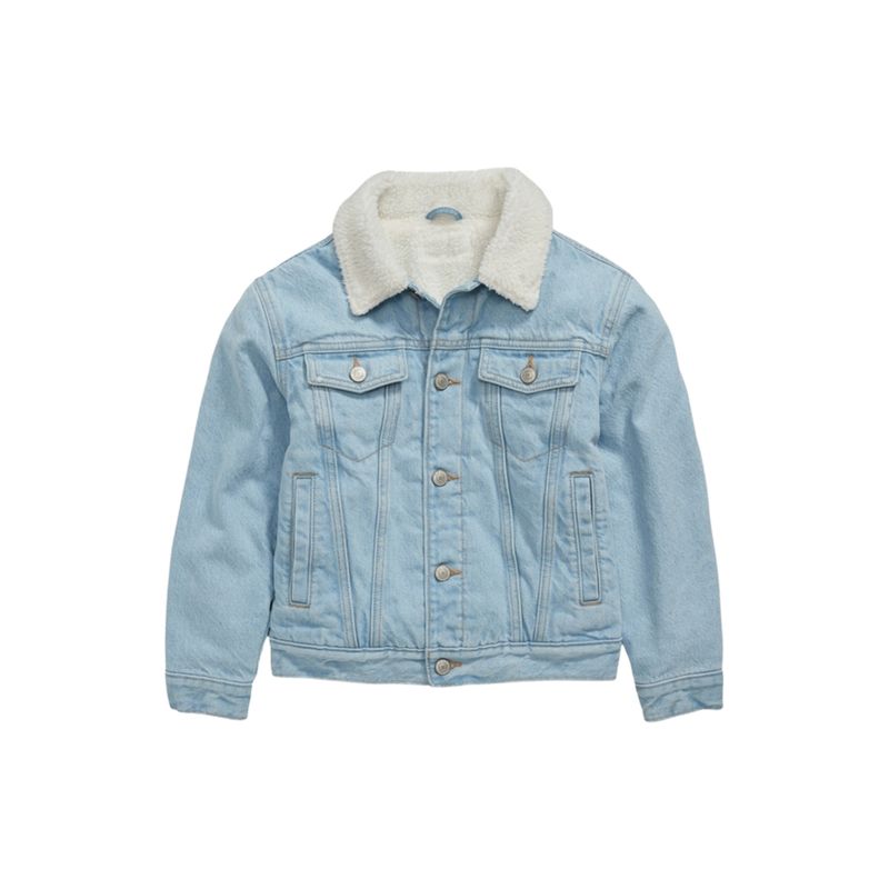 OLD NAVY - Chaqueta Denim Sherpa Celeste OLD NAVY