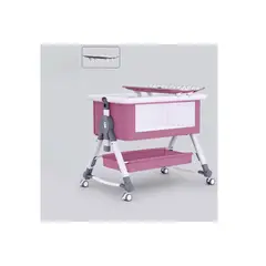 GENERICO - Cuna con Mudador mecedora inclinación De 5°cesta Color rosa