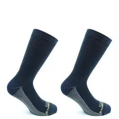 PERUGGI - Calcetín Cobre + Bamboo Largo Americano Bi-Pack Azul