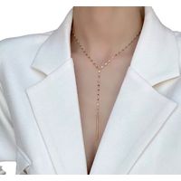 Collar Dama Barra Colgante Elegante Plata S925 Baño Oro Caja