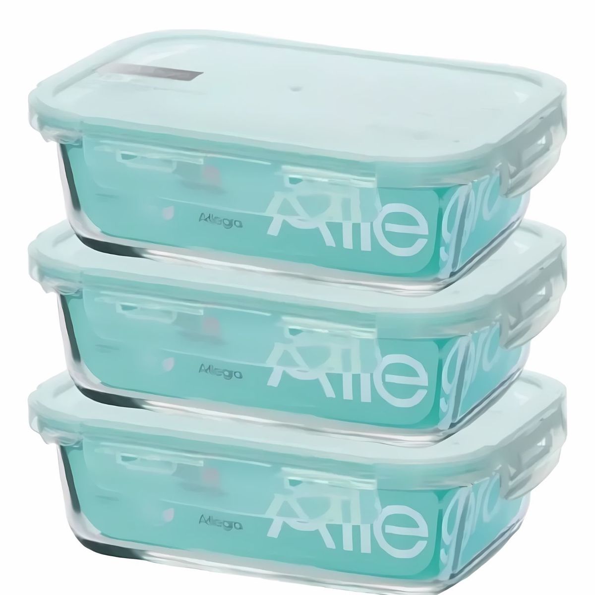 GENERICO - Contenedor Hermetico Vidrio Cuadrado Allegra 380ml.