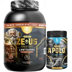 PALIKOS FITNESS - Pack Guerrero / Proteína Zeus 1 kg (Chocolate) + Creatina apolo 500 g.