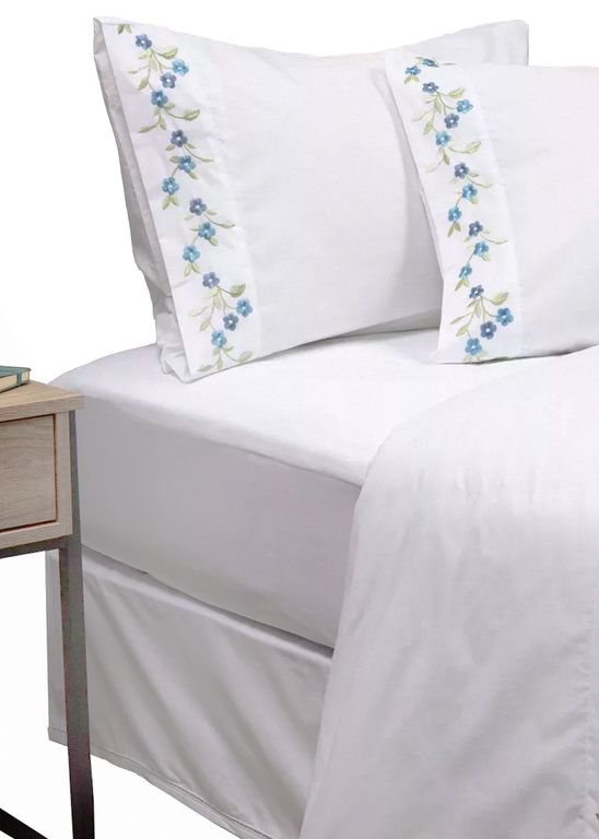 CASATUA - Sabanas Bordadas CasaTua + Fundas Almohada - Crema - king