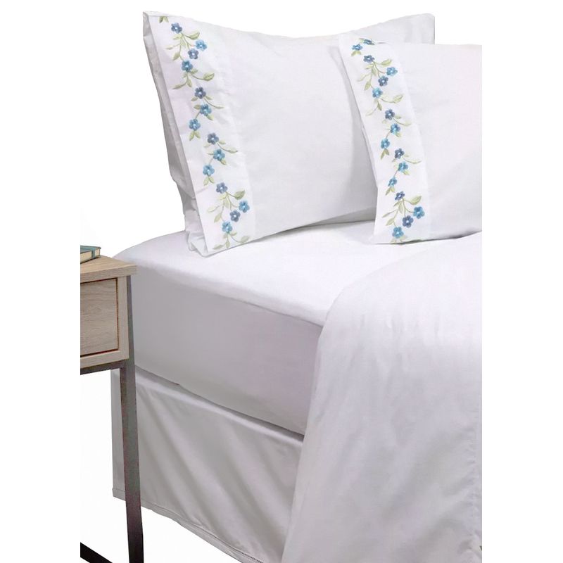 CASATUA - Sabanas Bordadas CasaTua + Fundas Almohada - Crema - king