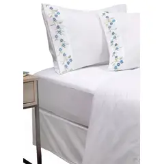 CASATUA - Sabanas Bordadas + Fundas Almohada - Crema - king