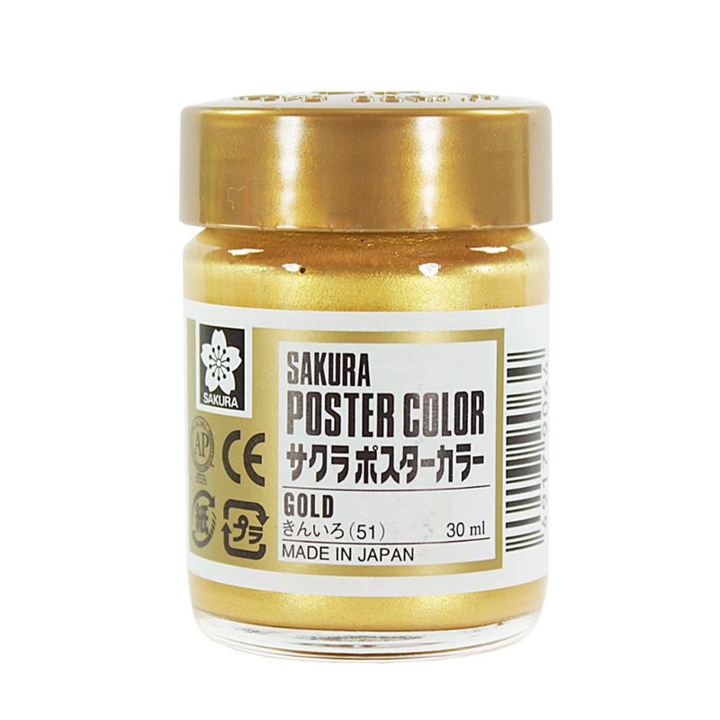 SAKURA - Témpera Profesional Poster Color Sakura Oro 30ml