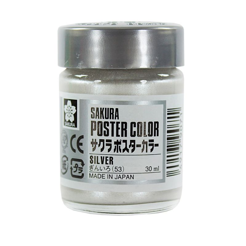 SAKURA - Témpera Profesional Poster Color Sakura Plata 30ml