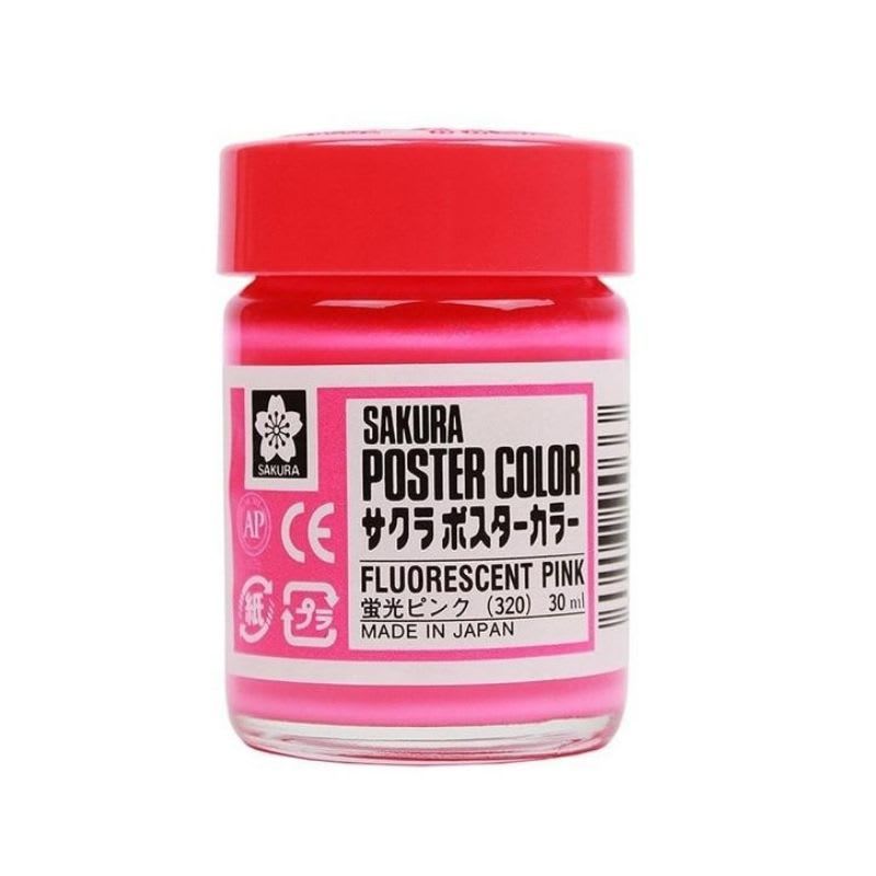 SAKURA - Témpera Profesional Poster Color Sakura RosadoFluor 30ml