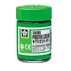 SAKURA - Témpera Profesional Poster Color VerdeFluor 30ml