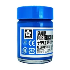SAKURA - Témpera Profesional Poster Color AzulFluor 30ml