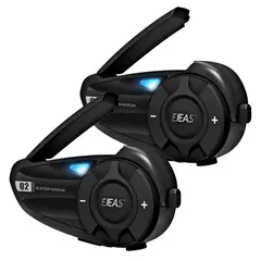 EJEAS - Set 2 Intercomunicadores motociclismo Bluetooth Radio FM 800m Q2