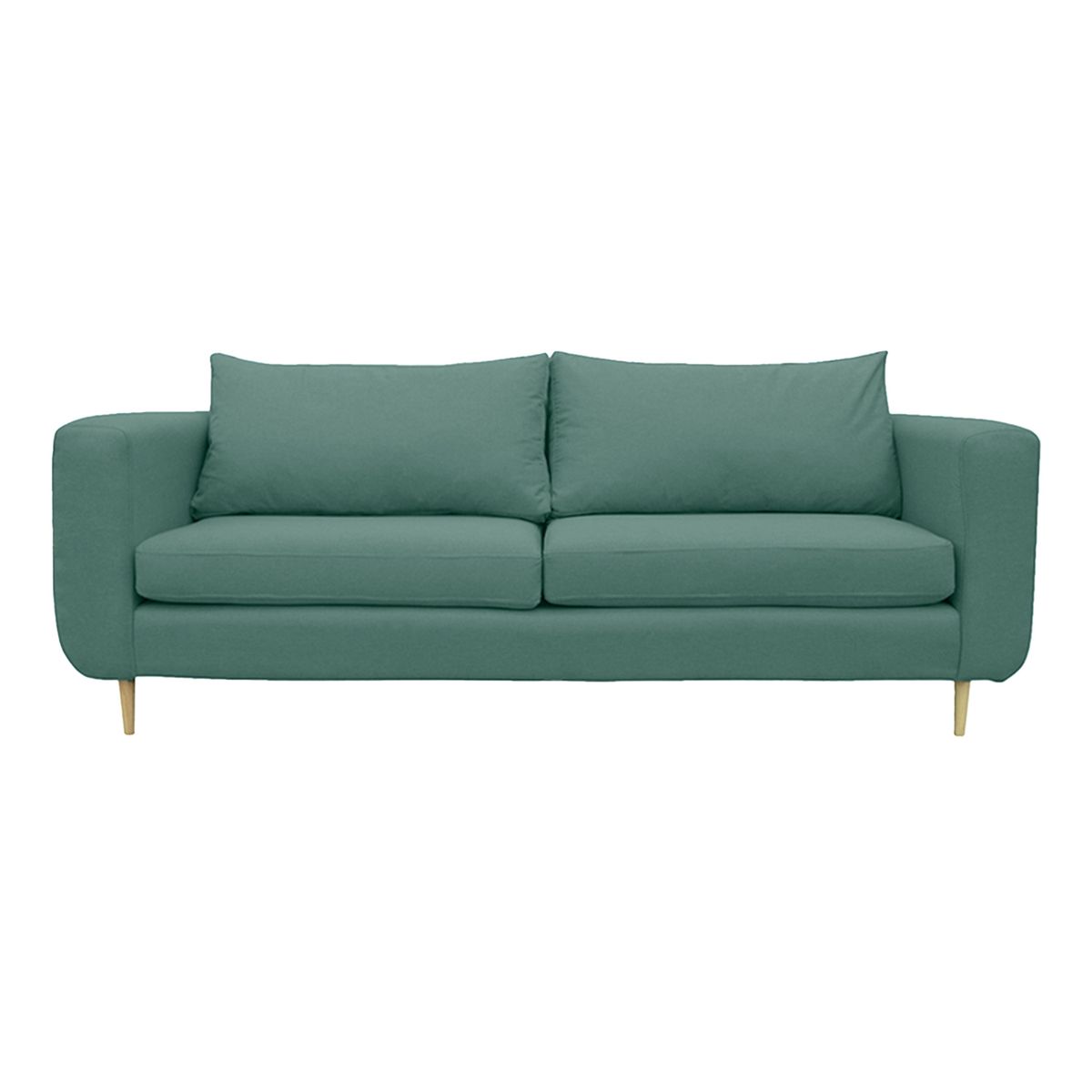 SOFAS HOME - SOFA BOLLEN FELPA VERDE 2 CUERPOS