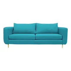SOFAS HOME - SOFA BOLLEN FELPA TURQUESA 2 CUERPOS