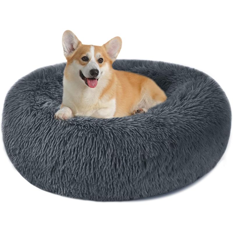 GENERICO - Cama Felpa Antiestres 60cm L Gigante Mascota