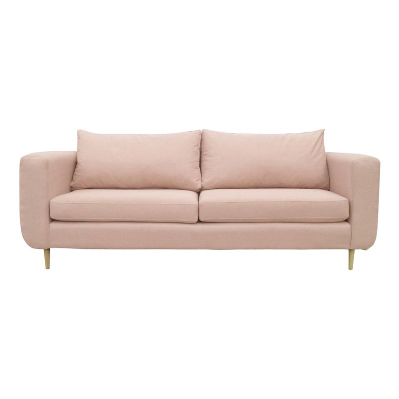 SOFAS HOME - SOFA BOLLEN FELPA PALO ROSA 2 CUERPOS