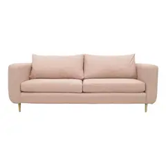 SOFAS HOME - SOFA BOLLEN FELPA PALO ROSA 2 CUERPOS