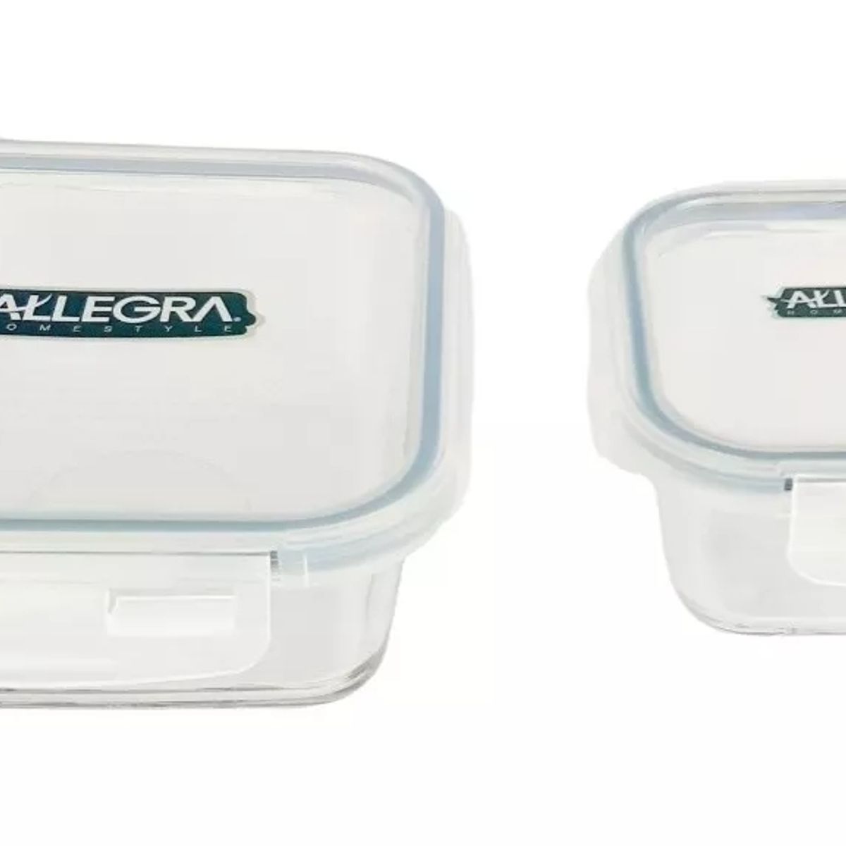 GENERICO - Pack 2 Hermetico Vidrio Templado Cuadrados 740/380ml Allegra