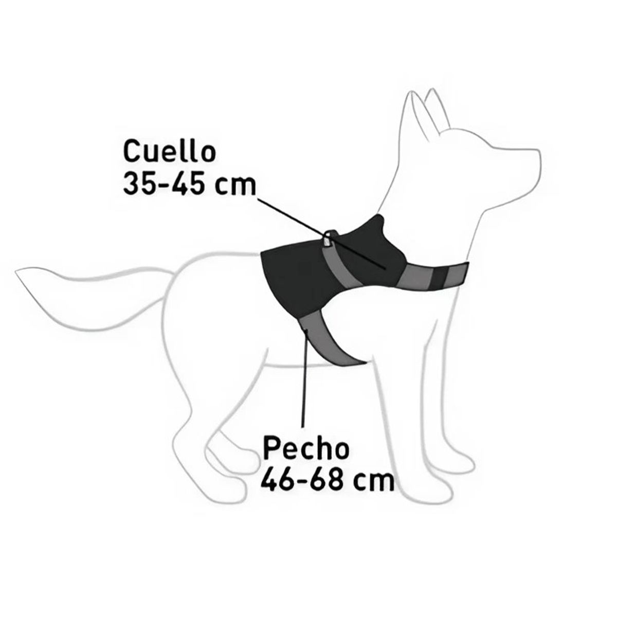 GENERICO - Arnés Para Perro Mediano Police K9 Talla M - Negro