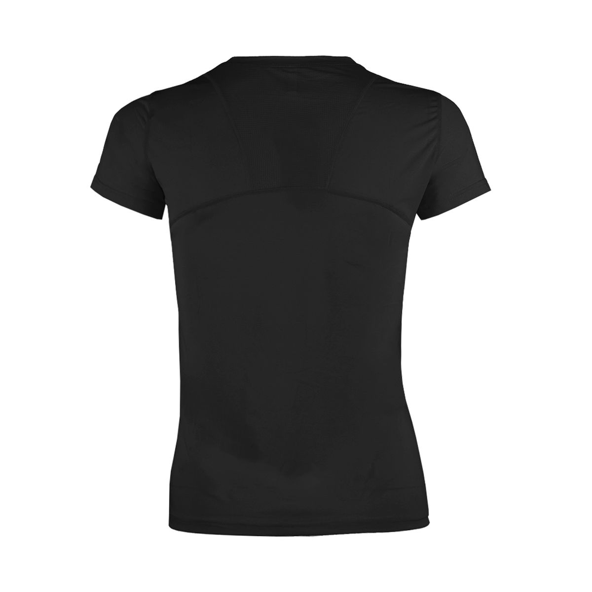 ANDESLAND OUTDOOR APPAREL - Polera Dry Fit Manga Corta Panel Malla Espalda Cape Negro Mujer