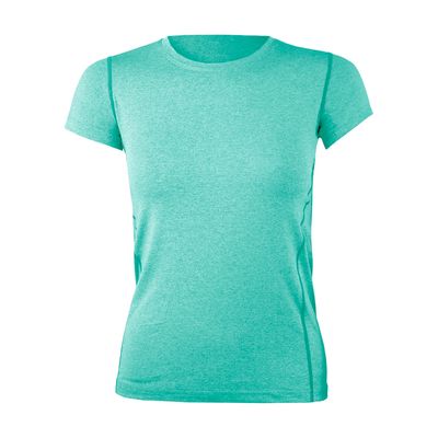 Imagen 1 del producto Polera Dry Fit Manga Corta Panel Malla Espalda Cape Turquesa Mujer