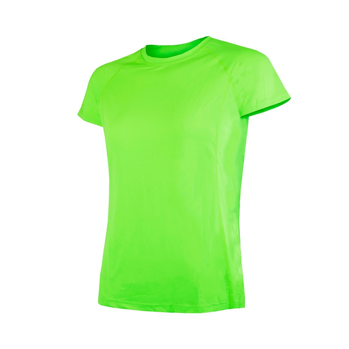 ANDESLAND OUTDOOR APPAREL - Polera Dry Fit Manga Corta Panel Malla Espalda Cape Fluor Mujer.-