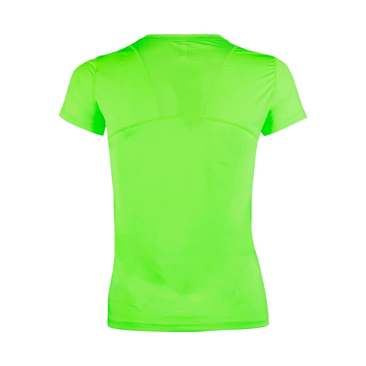 ANDESLAND OUTDOOR APPAREL - Polera Dry Fit Manga Corta Panel Malla Espalda Cape Fluor Mujer.-
