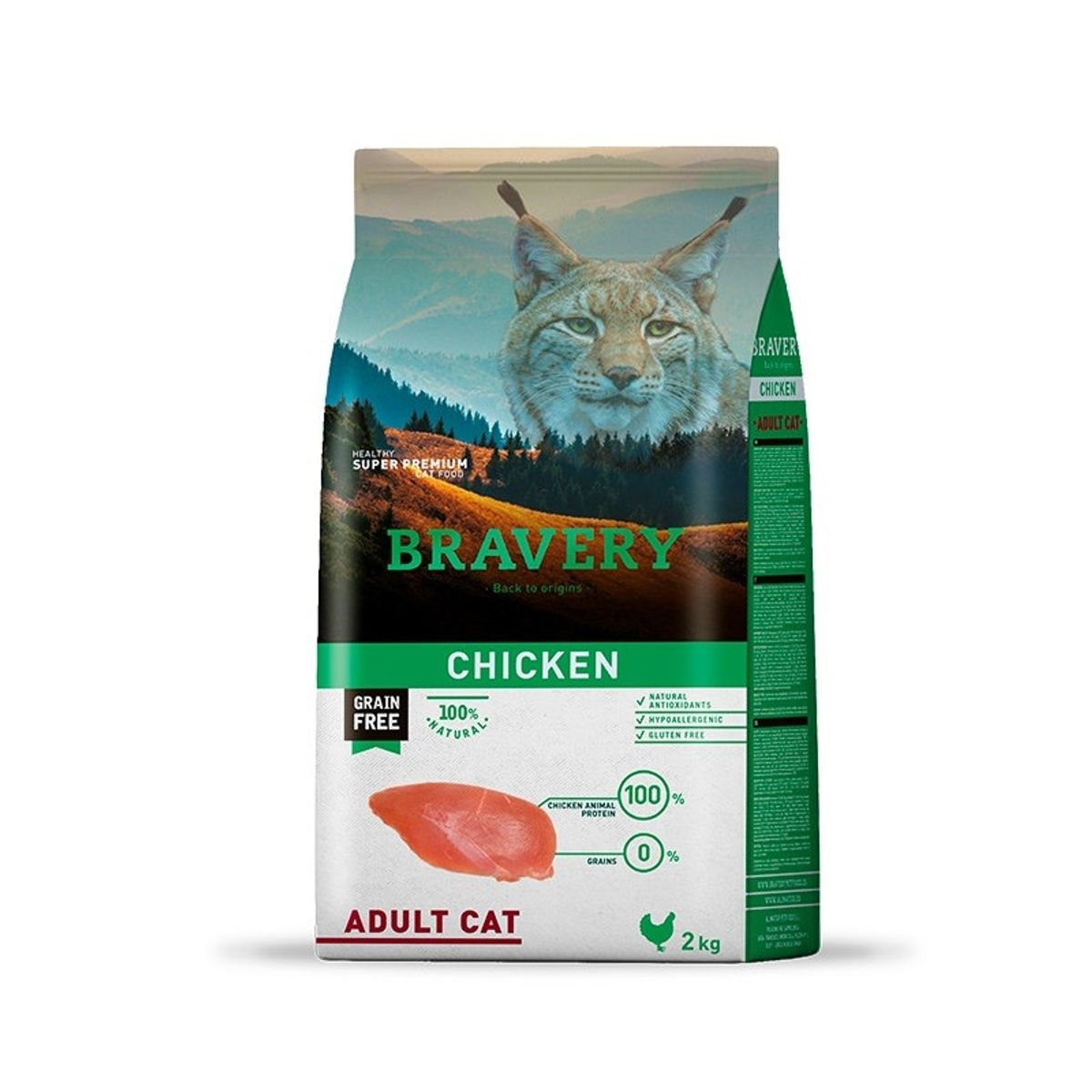 BRAVERY - Bravery Chicken Gato Adulto 2 kilos