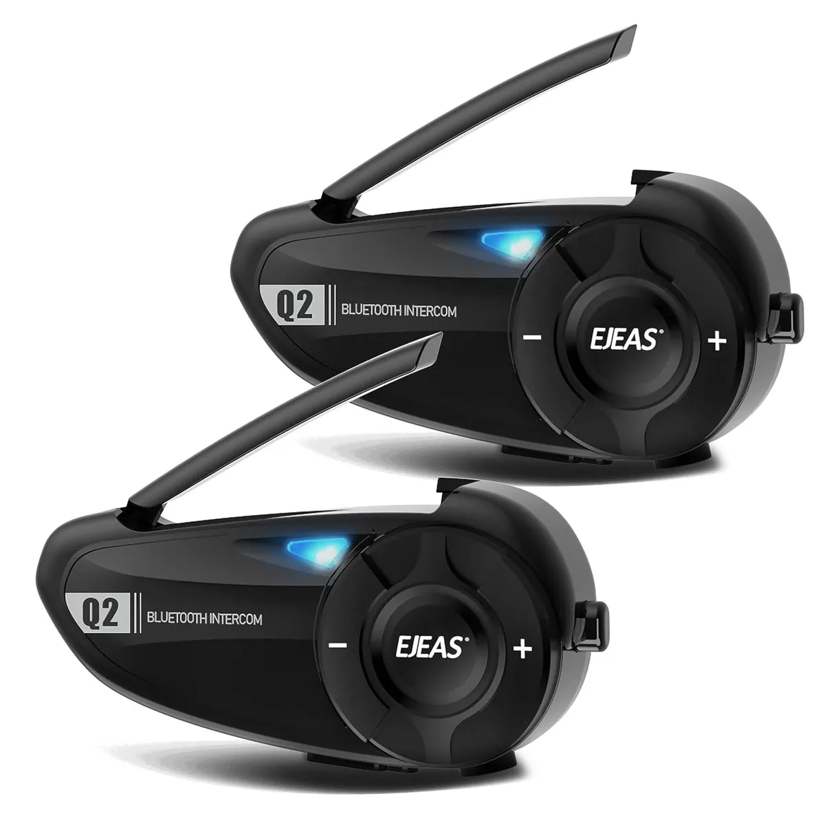EJEAS - Pack 2 Intercomunicadorres Manos libres Bluetooth FM 800m Ejeas Q2