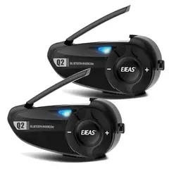 EJEAS - Pack 2 Intercomunicadorres Manos libres Bluetooth FM 800m Q2