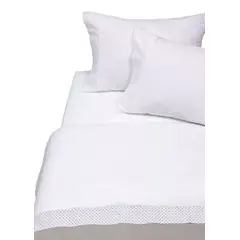 CASATUA - Sabanas Bordadas + Fundas Almohada - Blanco - king