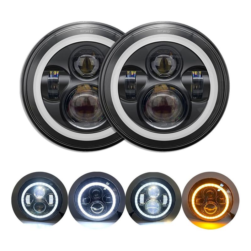 GENERICO - x2 Foco Led Ojo De Angel Jepp 7 Pulgadas