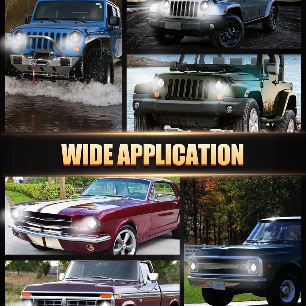 GENERICO - x2 Foco Led Ojo De Angel Jepp 7 Pulgadas