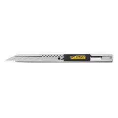 OLFA - Cuchillo Cartonero 9mm Metálico 30° Seguro Automático