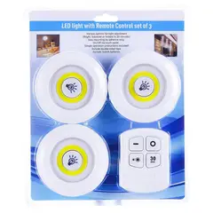 GENERICO - Set De 3 Luces Led Con Control Remoto (con Pilas De Regalo)