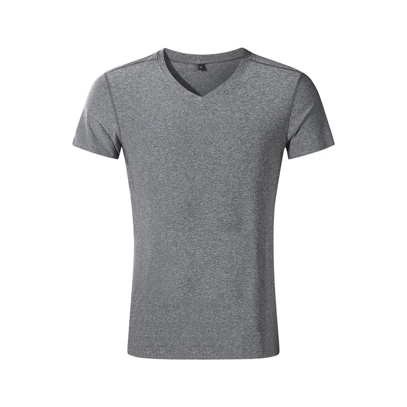 ANDESLAND OUTDOOR APPAREL - Polera Dry Fit Manga Corta Cuello V Cape Gris Hombre.-