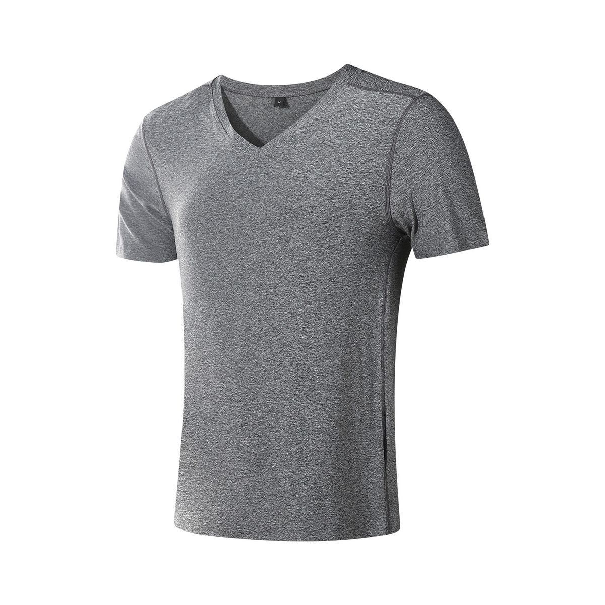 ANDESLAND OUTDOOR APPAREL - Polera Dry Fit Manga Corta Cuello V Cape Gris Hombre.-