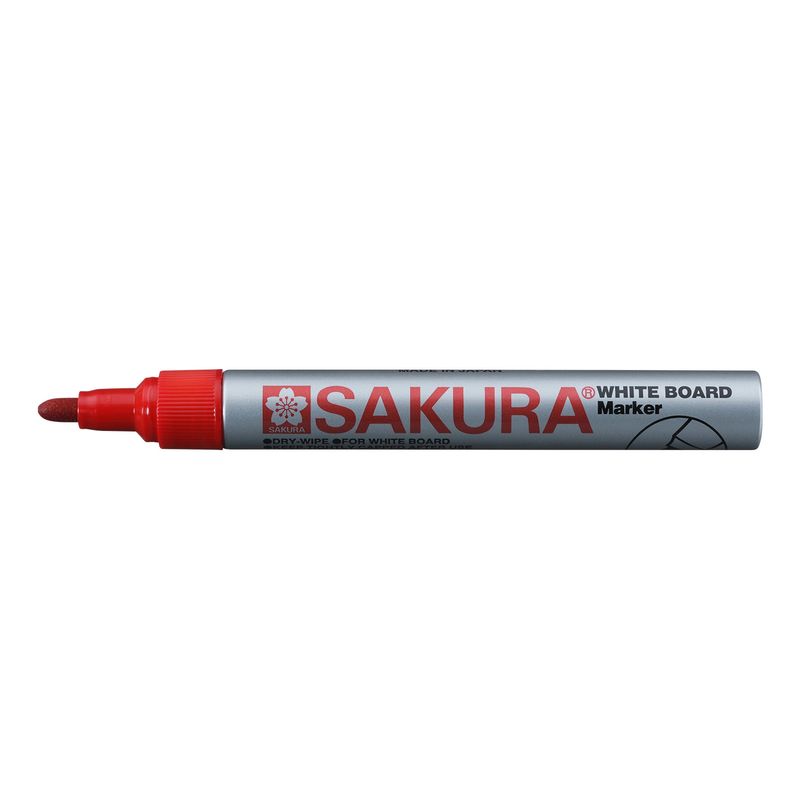 SAKURA - Plumon de Pizarra Punta Redonda Recargable Sakura 20mm Rojo