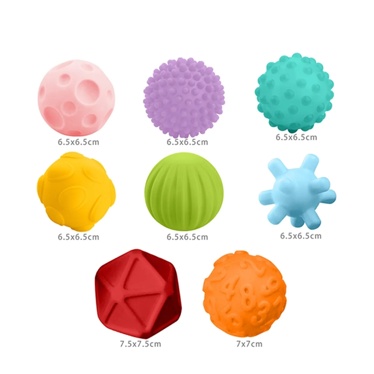 HUANGER - Set 8 Pelotas Sensoriales