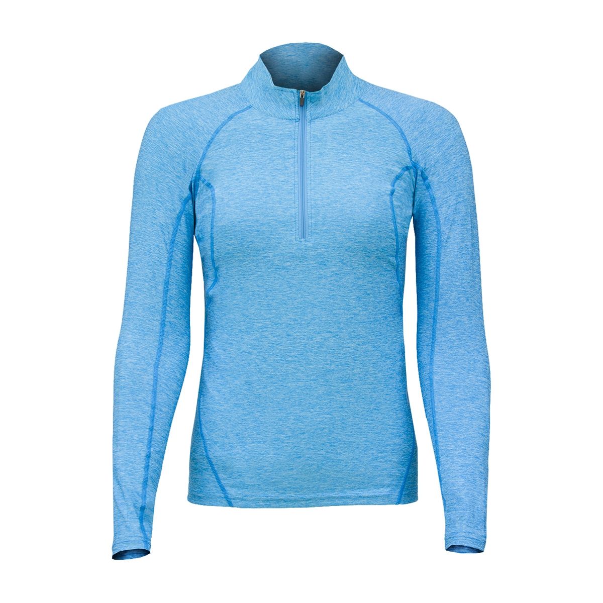 ANDESLAND OUTDOOR APPAREL - Polera Dry Fit Manga Larga Con Cierre Pale Calipso Mujer