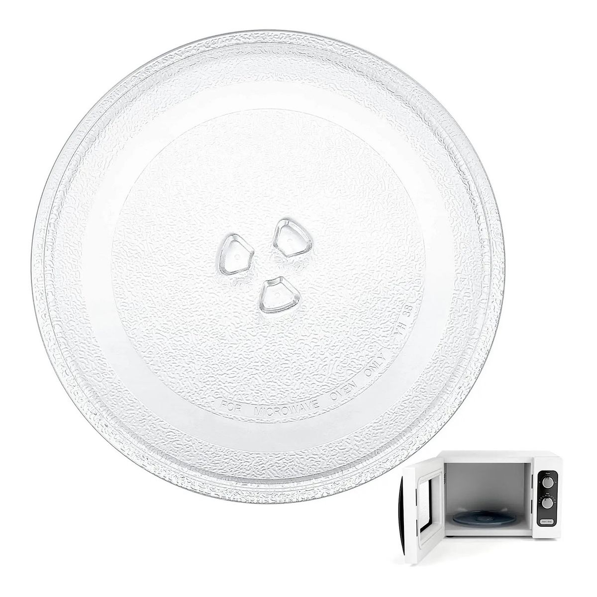 GENERICO - Plato De Vidrio Para Microondas 28.4 Centímetros