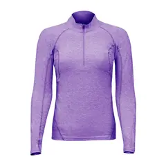 ANDESLAND OUTDOOR APPAREL - Polera Dry Fit Manga Larga Con Cierre Pale Lila Mujer.-