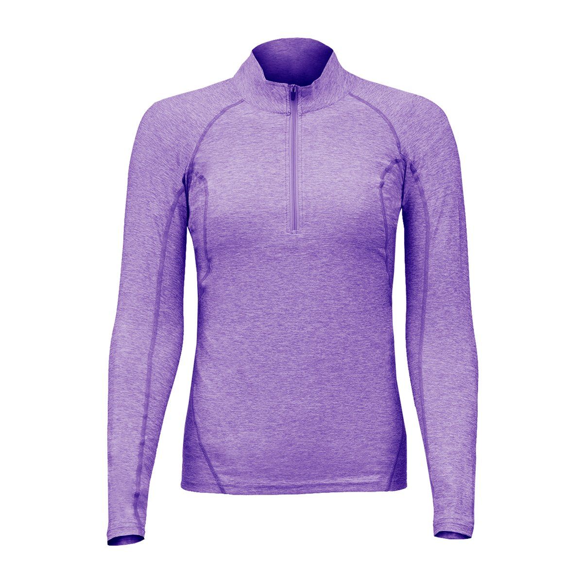 ANDESLAND OUTDOOR APPAREL - Polera Dry Fit Manga Larga Con Cierre Pale Lila Mujer.-