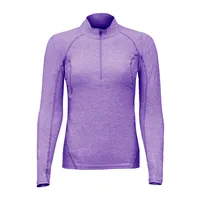 Polera Dry Fit Manga Larga Con Cierre Pale Lila Mujer.-